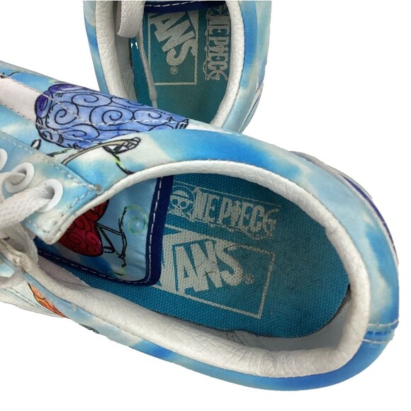 VANS x One Piece Old Skool-Women\'s 8.5/Mens 7-Devil Fruit-Blue Anime Skate Shoes main image 8